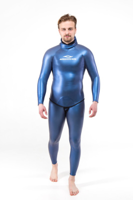 Гидрокостюм Фридайвинг Jaco мужской 5мм голый/открытая пора синий